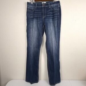 BKE‎ Gabby Bootcut Jeans Womens 29L Dark Wash Stretch Denim Mid Rise 29x33.5